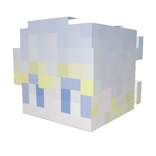 Lusian_ Minecraft avatar head, 3D render