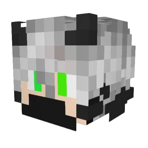 Lusian_Z Minecraft avatar head, 3D render