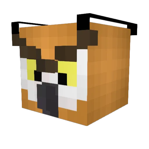 LusionsMC Minecraft avatar head, 3D render