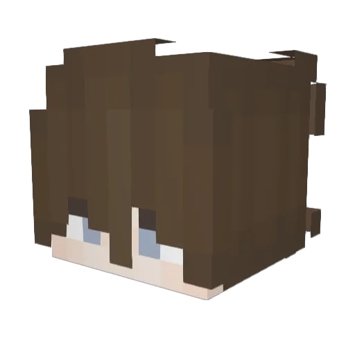 Lusiuse Minecraft avatar head, 3D render