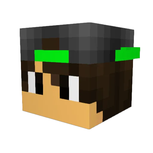 LuskaC Minecraft avatar head, 3D render