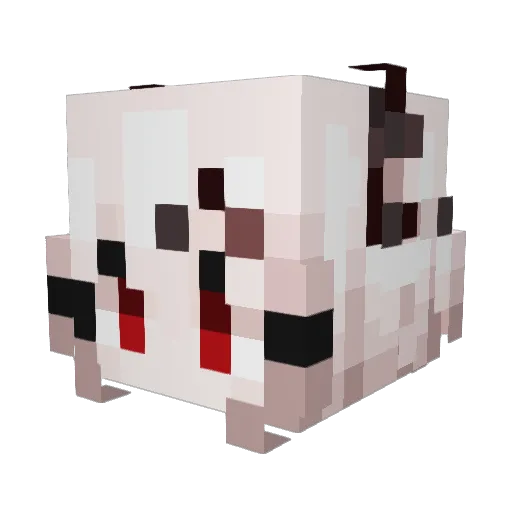 LuskyOvO Minecraft avatar head, 3D render