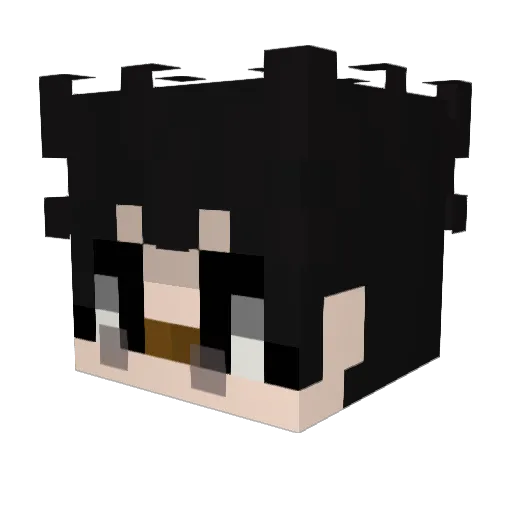 Luslec_ Minecraft avatar head, 3D render