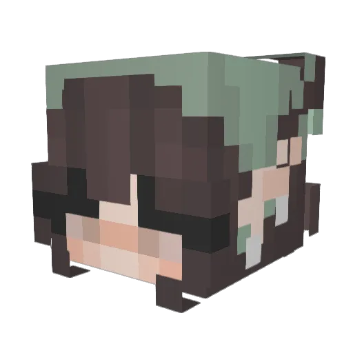 Lusoft_girl Minecraft avatar head, 3D render