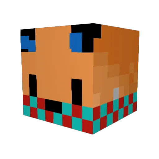 LusorFuchs Minecraft avatar head, 3D render