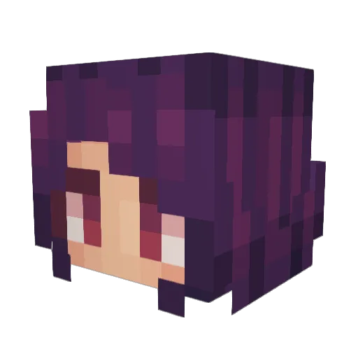 Lussassifer Minecraft avatar head, 3D render