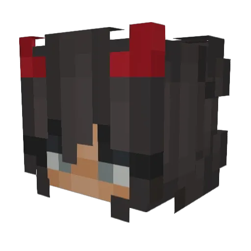 LusseBulleNum Minecraft avatar head, 3D render