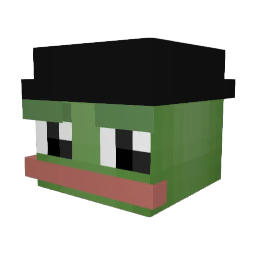 Lusse_09 Minecraft avatar head, 3D render