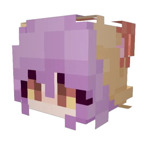 Lust4Me Minecraft avatar head, 3D render