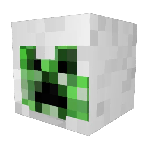 Lust5r Minecraft avatar head, 3D render