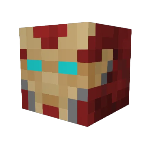 Lusteer02 Minecraft avatar head, 3D render
