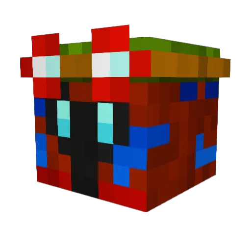Luster99 Minecraft avatar head, 3D render