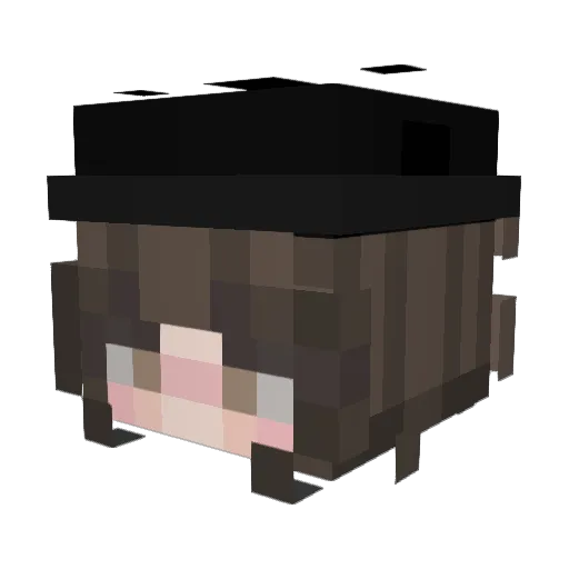 Lustia Minecraft avatar head, 3D render