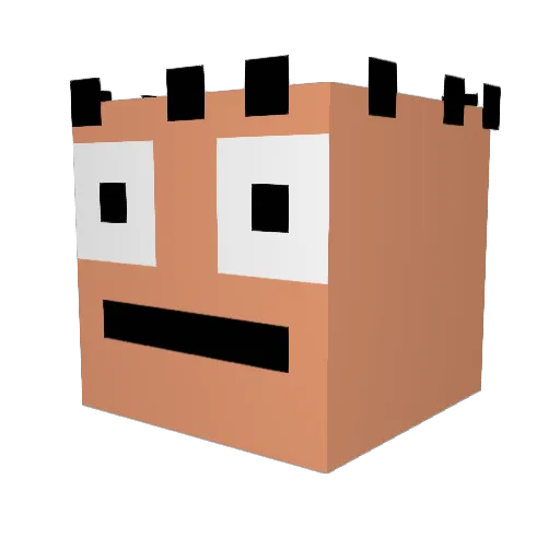Lustmorrd Minecraft avatar head, 3D render