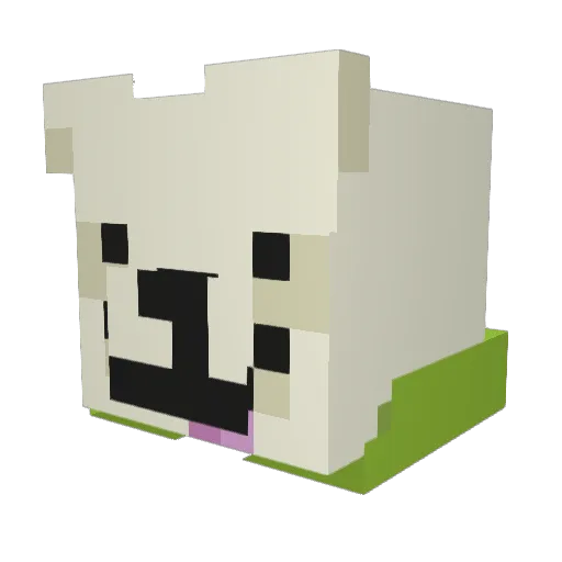 Lustre_Lus Minecraft avatar head, 3D render