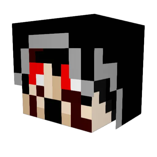 Lusus Minecraft avatar head, 3D render