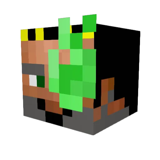 Lusyan Minecraft avatar head, 3D render