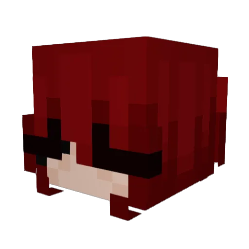 Lusylianka Minecraft avatar head, 3D render