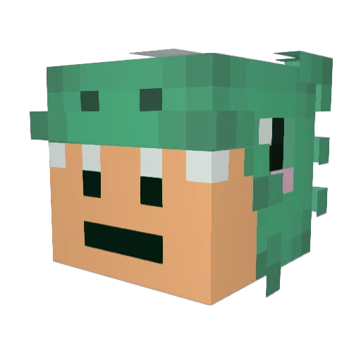 Lusypeps06 Minecraft avatar head, 3D render