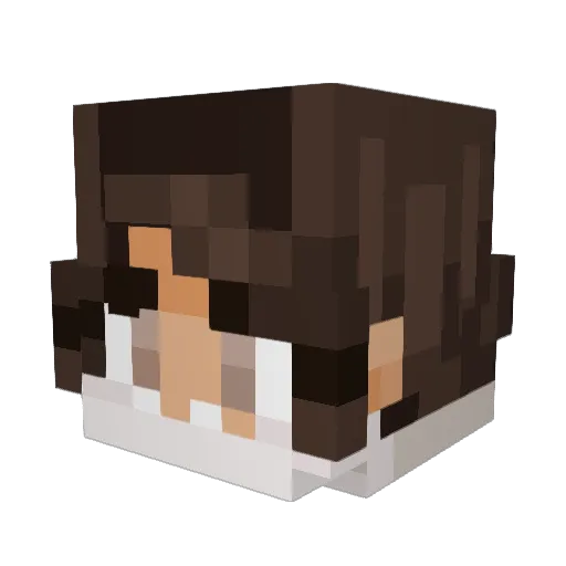 LutchTv Minecraft avatar head, 3D render