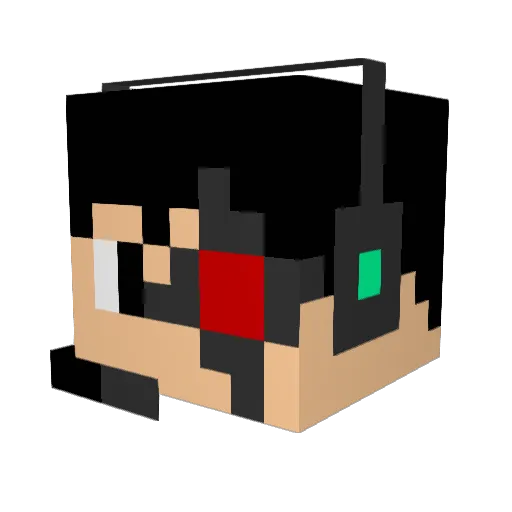 Lutetum Minecraft avatar head, 3D render