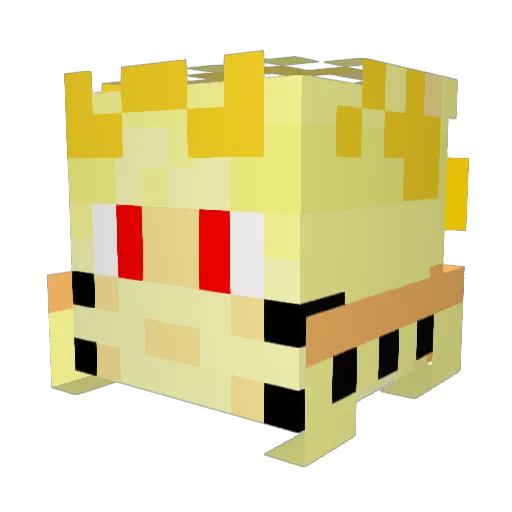 Lutfyy Minecraft avatar head, 3D render