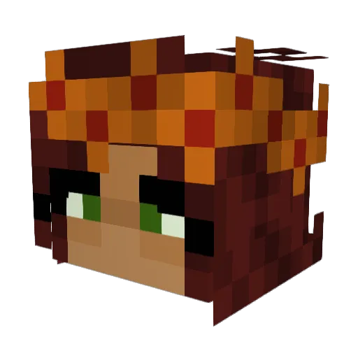 Lutheniel Minecraft avatar head, 3D render