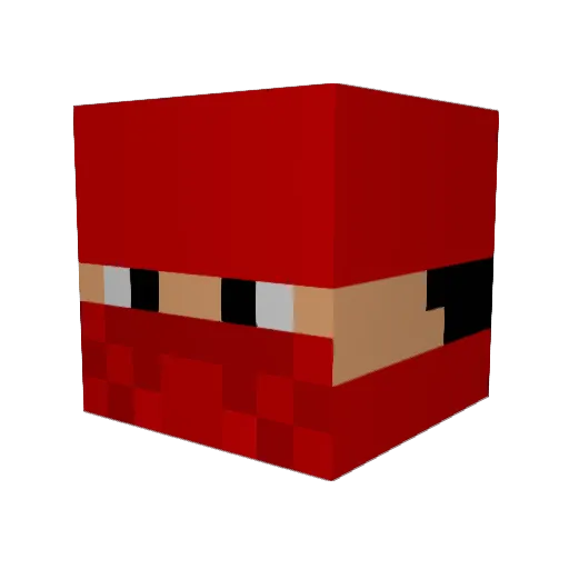 Luthic Minecraft avatar head, 3D render