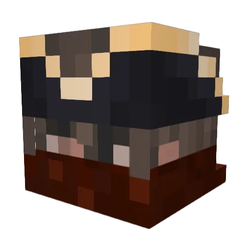 Luthimbird Minecraft avatar head, 3D render