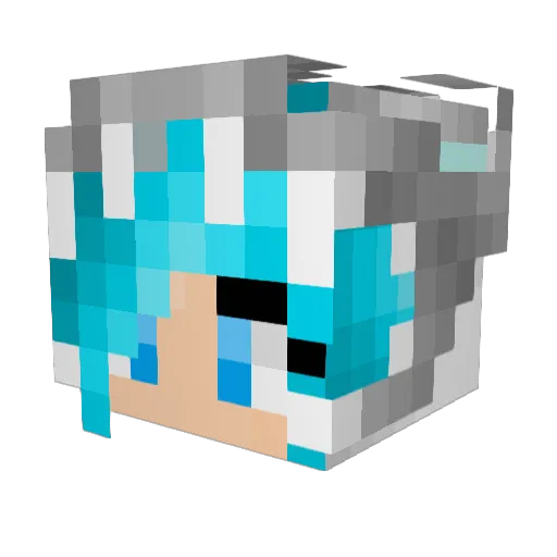 Luthis Minecraft avatar head, 3D render