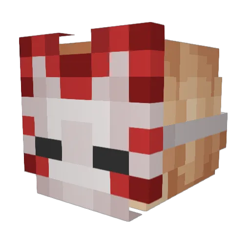 Luthrin Minecraft avatar head, 3D render