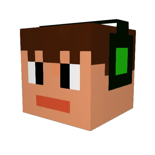 Luti555 Minecraft avatar head, 3D render