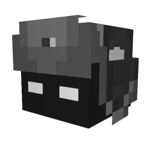 Luti Minecraft avatar head, 3D render