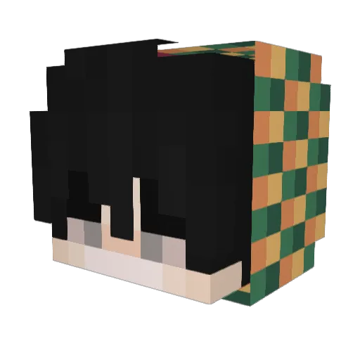 Lutif Minecraft avatar head, 3D render