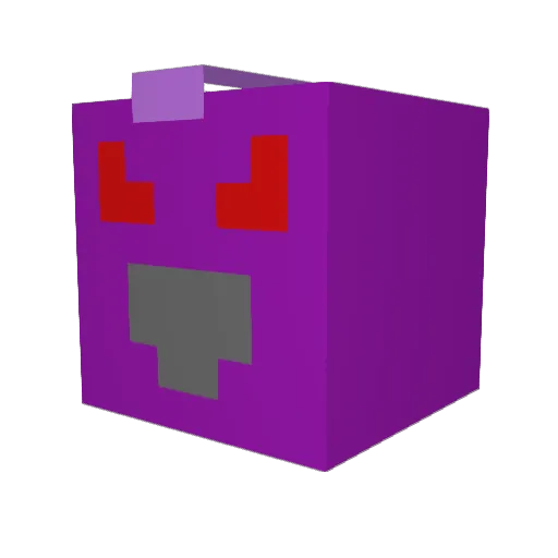 LutinoGamer Minecraft avatar head, 3D render