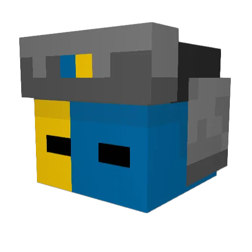 Luto03 Minecraft avatar head, 3D render
