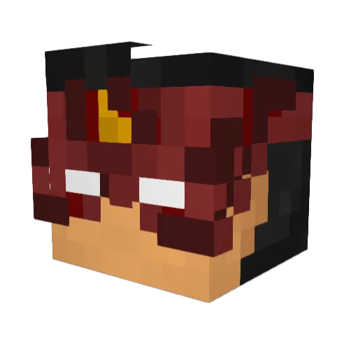 LutorPix Minecraft avatar head, 3D render