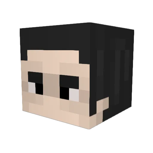 Lutra89 Minecraft avatar head, 3D render