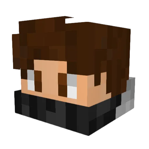 Lutra_ Minecraft avatar head, 3D render
