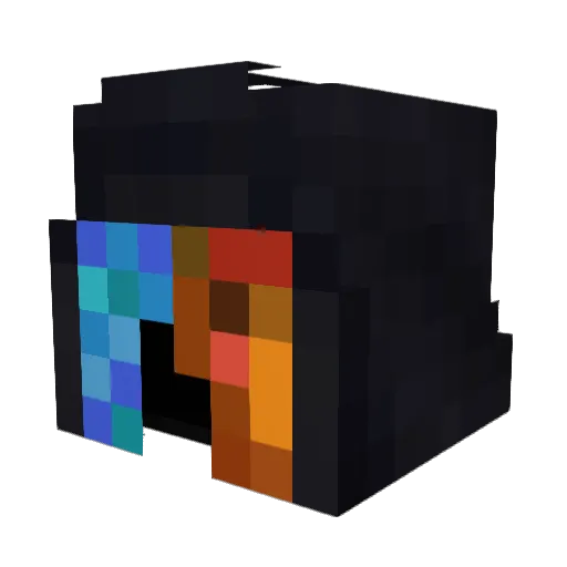 Lutrex486YT Minecraft avatar head, 3D render