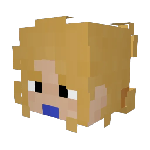 LutsSen_ Minecraft avatar head, 3D render