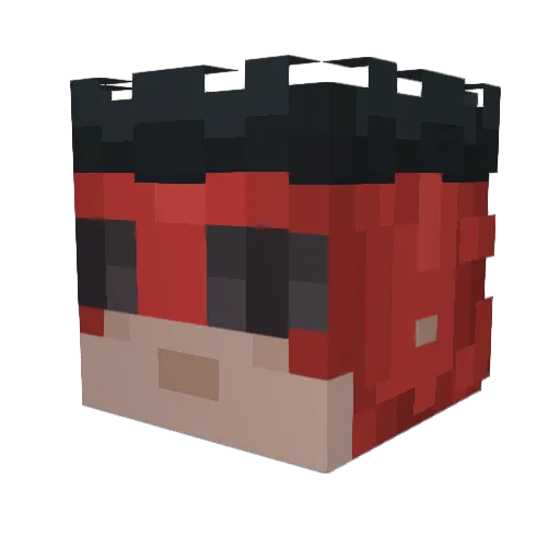 Luttzz Minecraft avatar head, 3D render