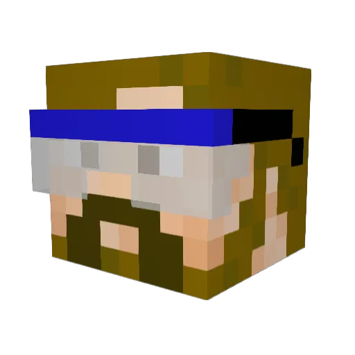 LutzCBRN Minecraft avatar head, 3D render
