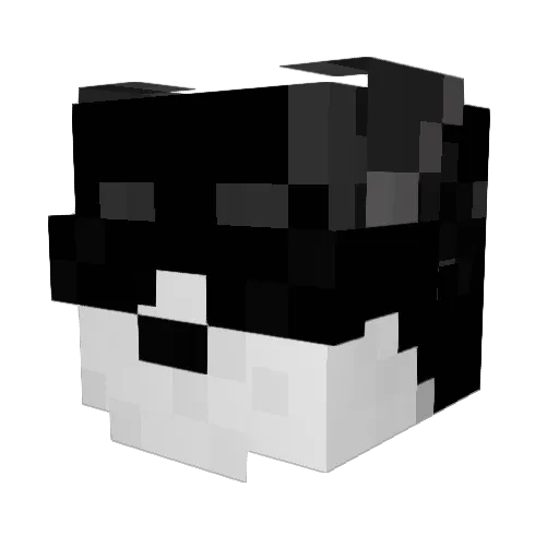 LutzEv Minecraft avatar head, 3D render