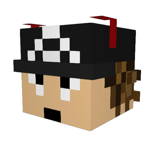Lutzelodeon Minecraft avatar head, 3D render