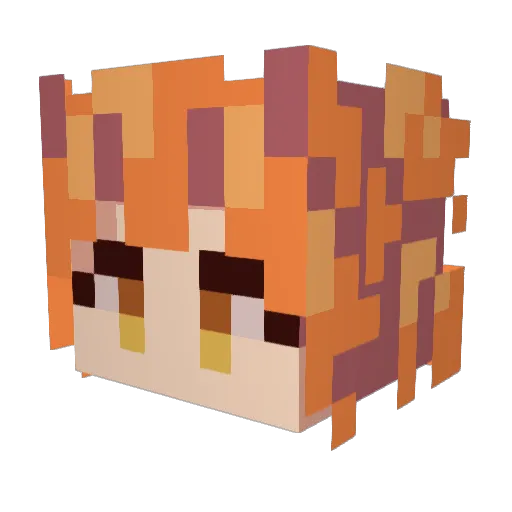 Luu03 Minecraft avatar head, 3D render