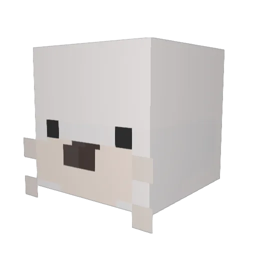 LuuIce Minecraft avatar head, 3D render