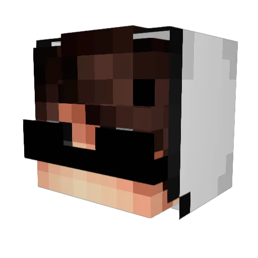 LuuOfficial Minecraft avatar head, 3D render