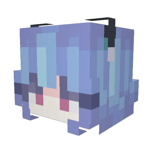 Luu_a Minecraft avatar head, 3D render
