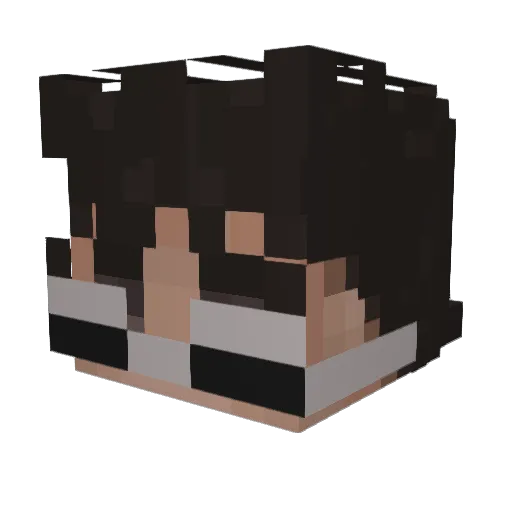 Luucer Minecraft avatar head, 3D render